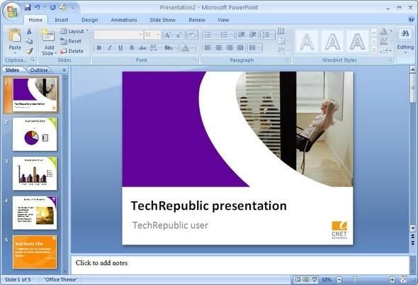 A first look: PowerPoint 2007 Beta 2 Screenshots
