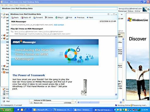 Photos: Web e-mail on the desktop