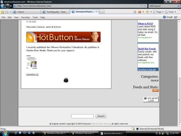 Images: Internet Explorer 7 on Windows Vista Beta 5270