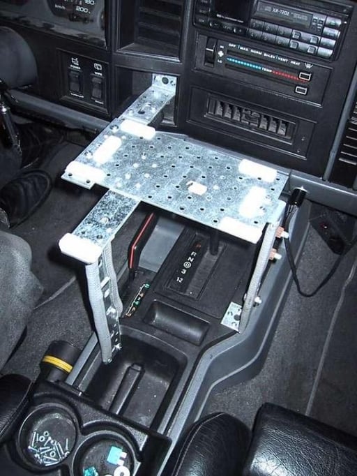 Jeep dash-mounted laptop