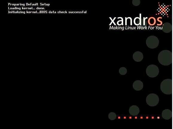 Image: Xandros desktop OS 3.0 installation