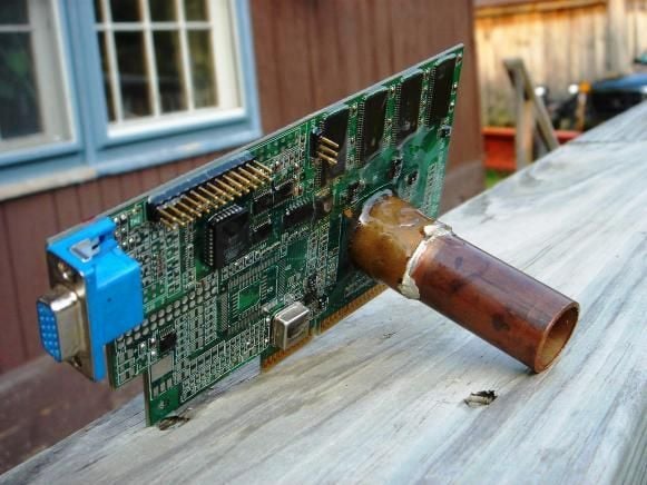 Dry ice-cooled video card