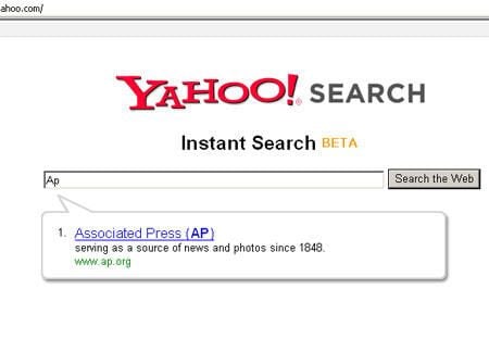 Images: Yahoo’s Instant Search game