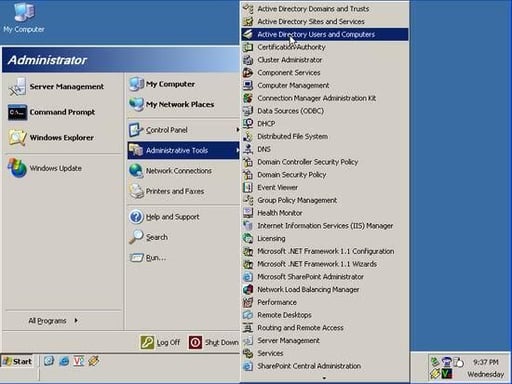 TPG Screen By Screen: Adding users to Windows Server 2003 with Active Directory Users And Computers