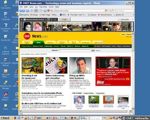 Images: Photos on a Flock browser bar