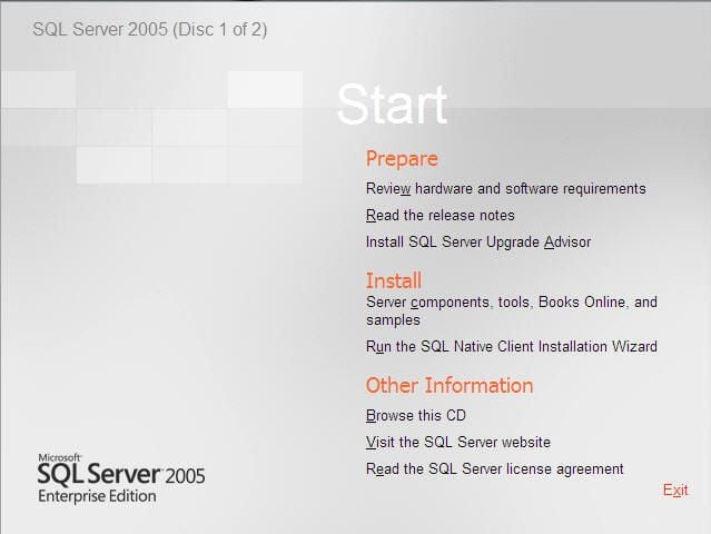 Walk through a SQL Server 2005 installation