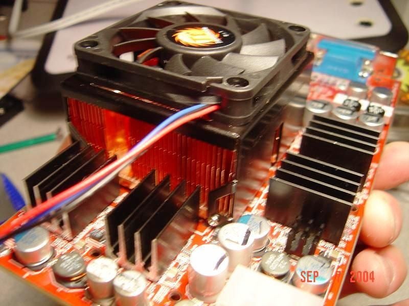 Add heatsinks and a fan to the ATI Radeon 9800 Pro - TechRepublic