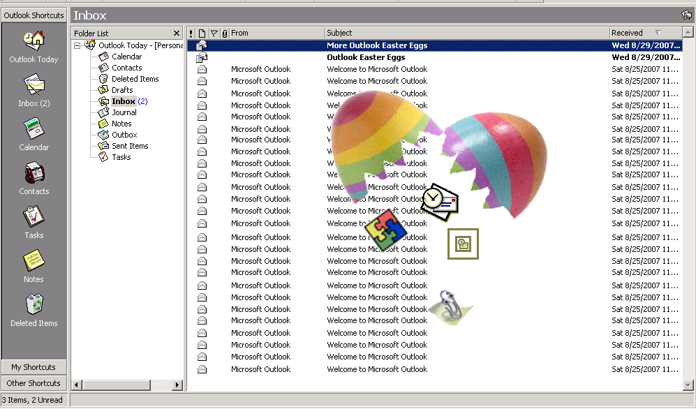 Looking back at Microsoft Outlook Easter Eggs