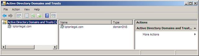 An overview of the Active Directory Domains And Trusts Console