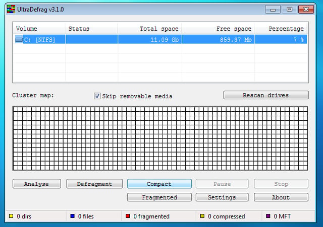 Spotlight: UltraDefrag tool