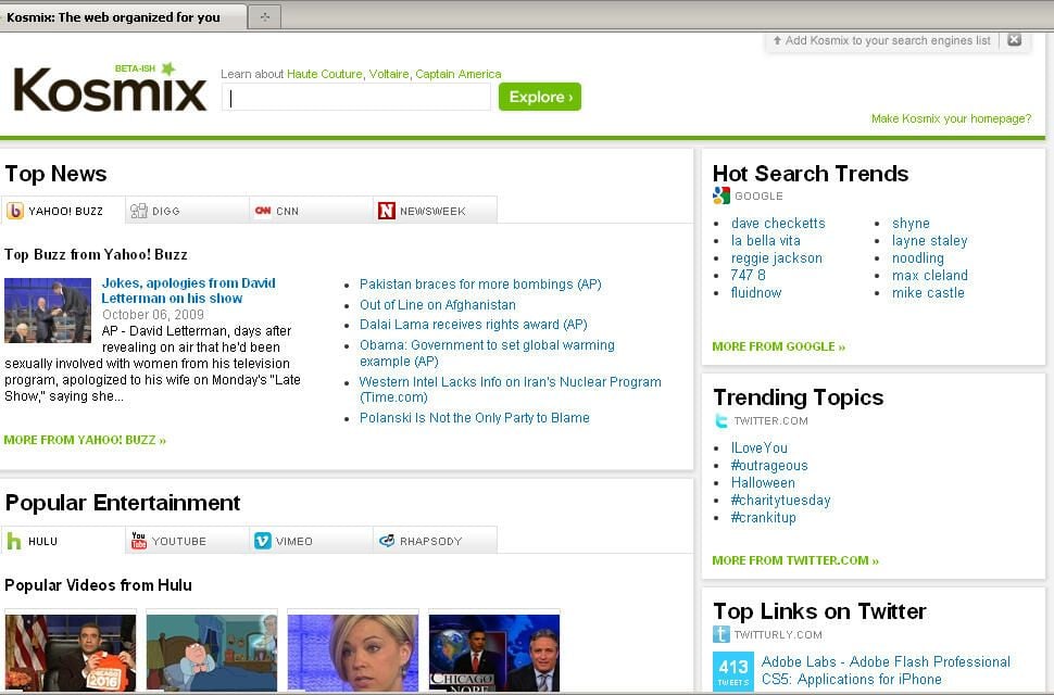 Gallery: Kosmix social search
