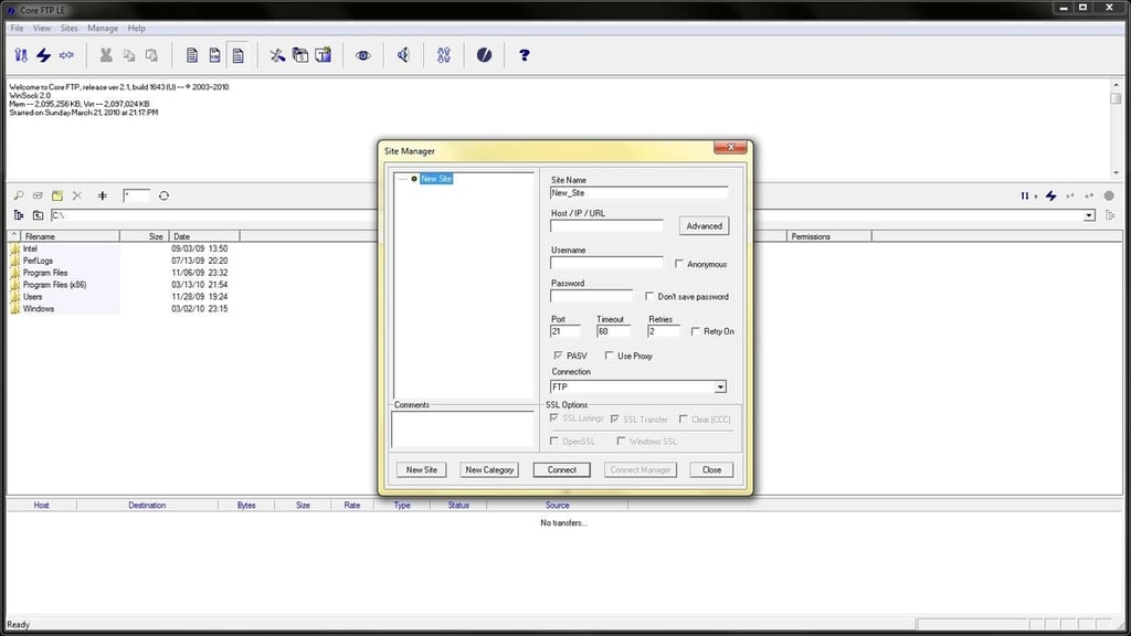 Spotlight: Core FTP LE 2.1
