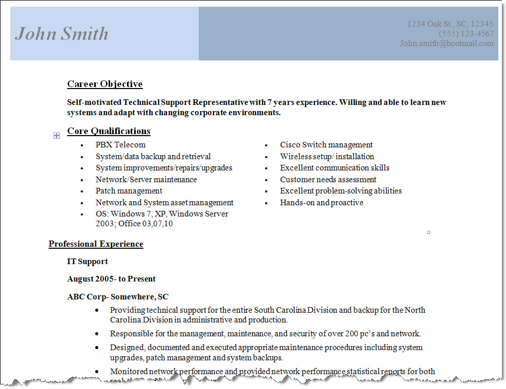 Shoebox: Resume makeover number 2