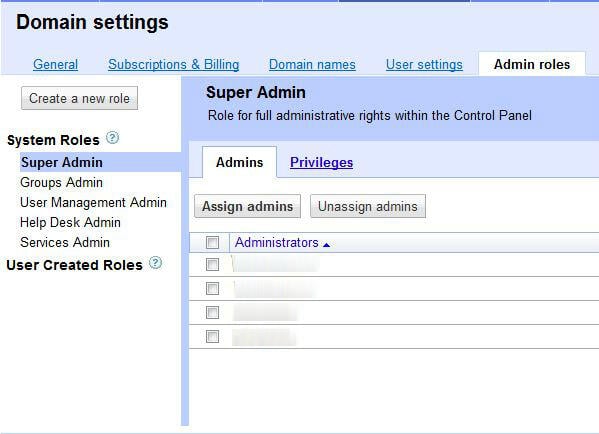 Slideshow: Google Apps administration of roles and privileges