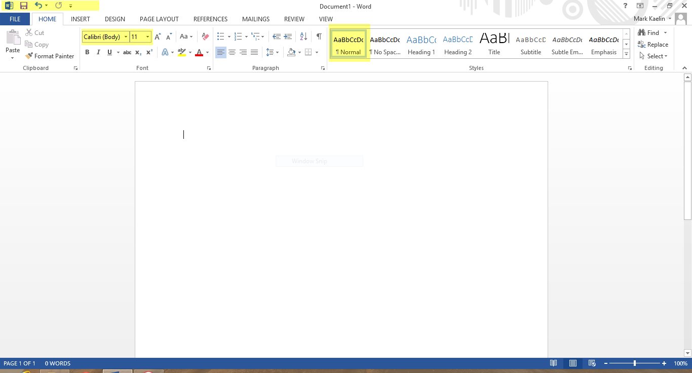Nine changes to the default Word 2013 settings