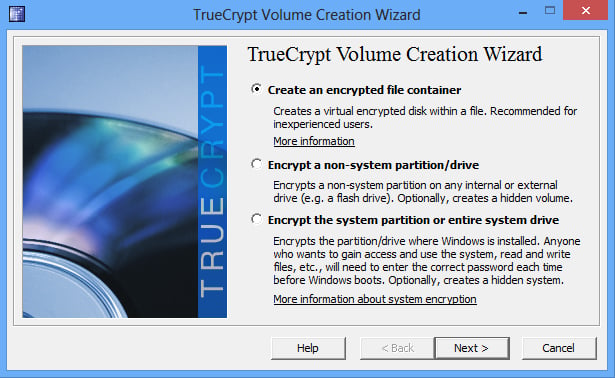 Screenshots: Five encryption tools for Windows