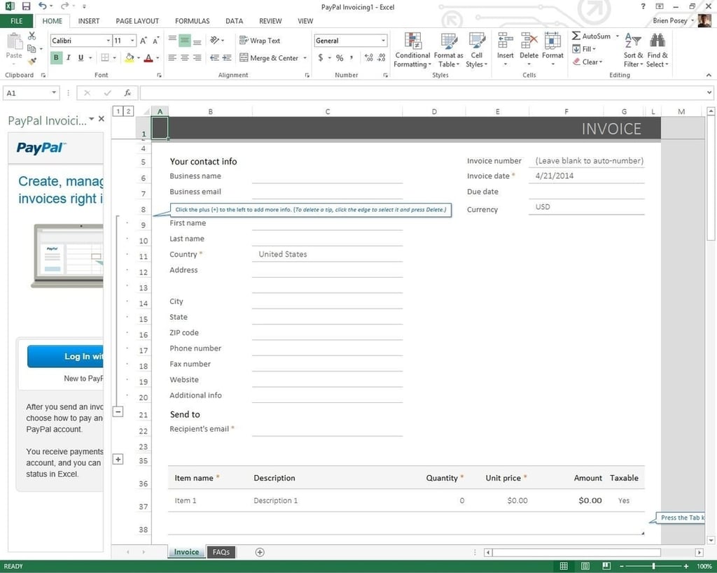PayPal Invoicing