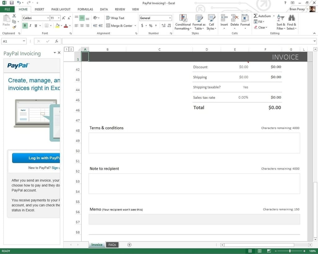 PayPal Invoicing