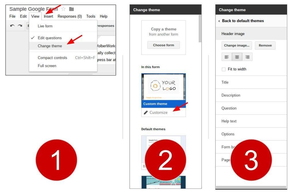 Google Forms Customize Colors Images And Fonts Alter Themes In Google Forms