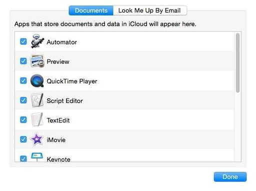 iCloud Drive Options