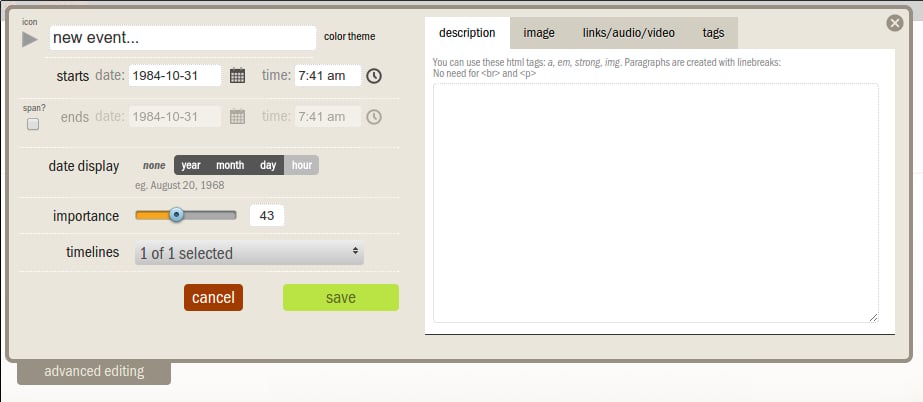 Five apps for creating timelines