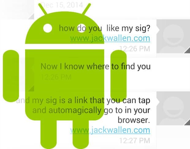 How to add a signature to all outgoing text messages