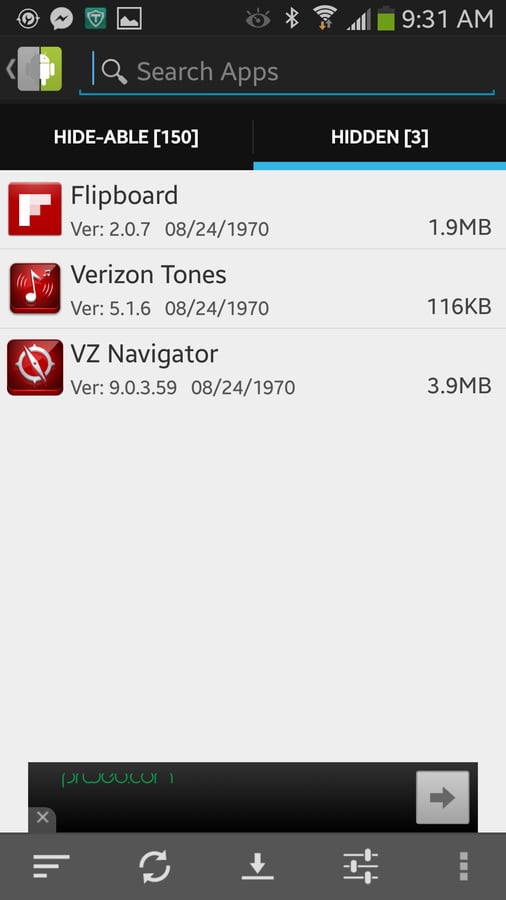 Disable Bloatware