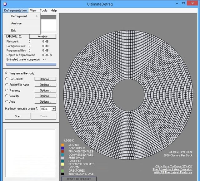 UltimateDefrag Freeware Edition