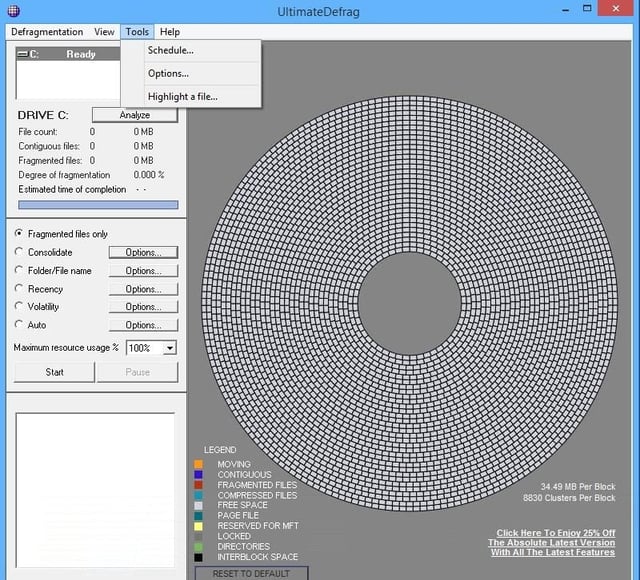 UltimateDefrag Freeware Edition