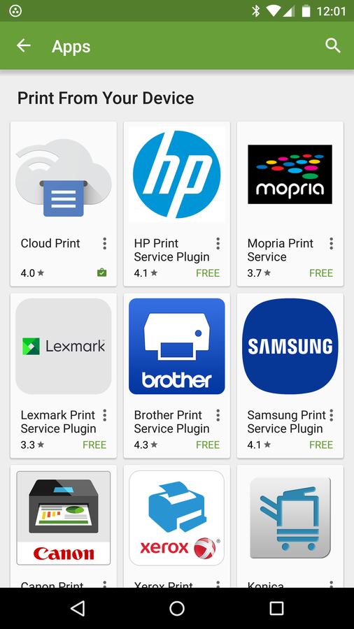 Print deals from android