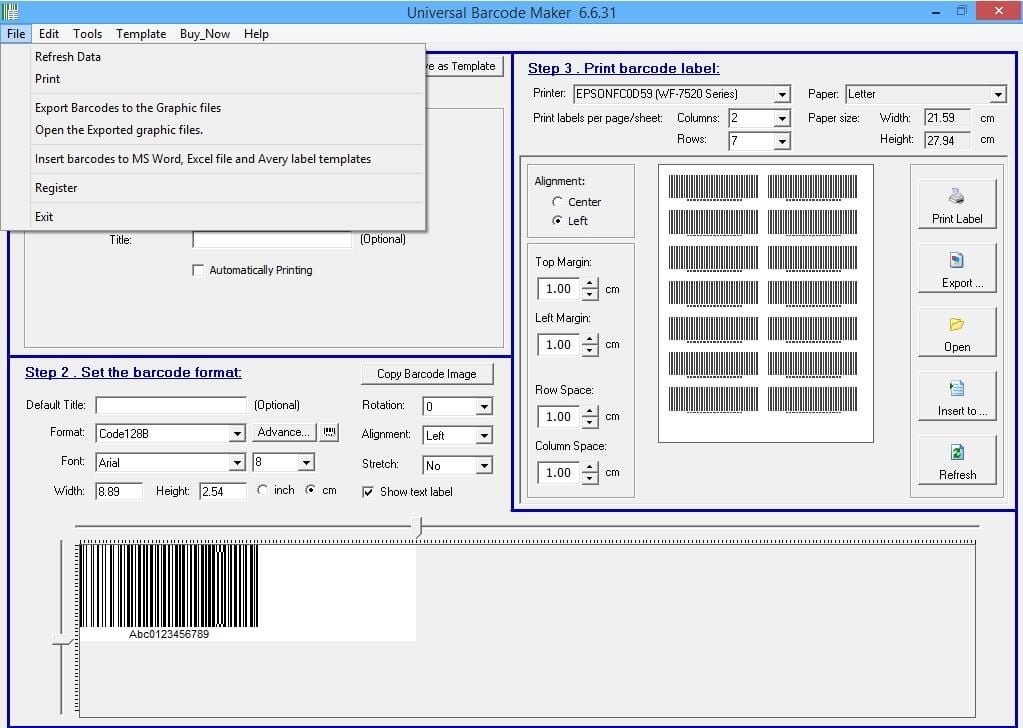 Universal Barcode Maker