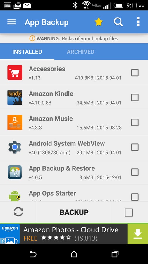 App Backup & Restore
