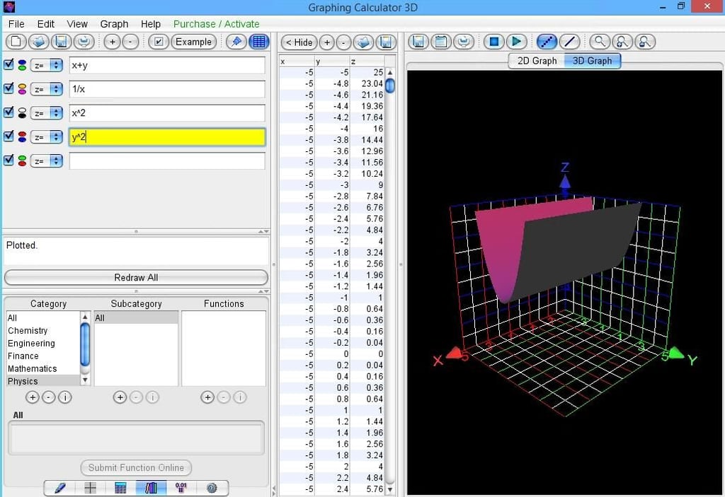 Graphing Calculator 3D