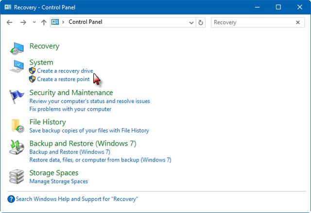 Be prepared: Create a Windows 10 Recovery Drive