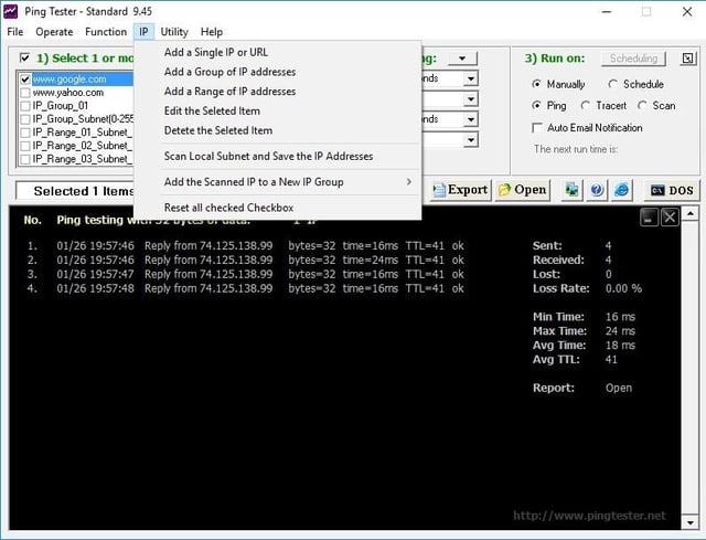 Ping Tester