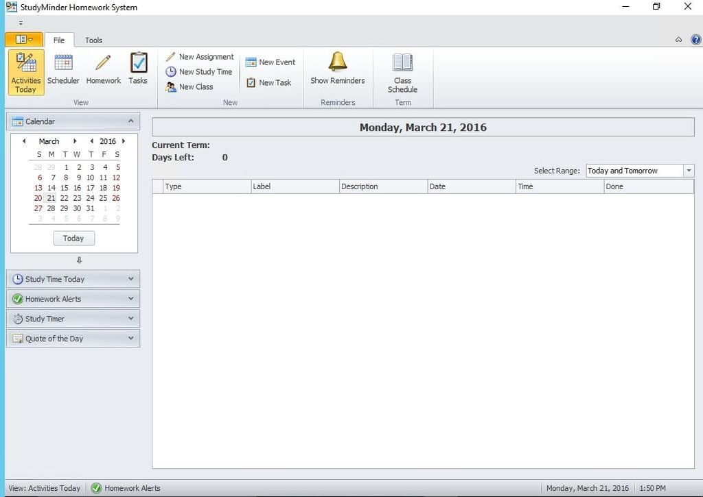 StudyMinder Homework System