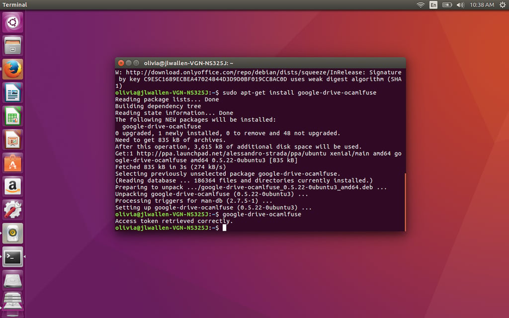 How to mount your Google Drive on Linux with google-drive-ocamlfuse