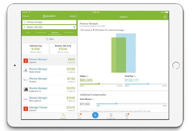 Screenshots: Glassdoor’s overhauled iOS app powers up mobile job searching