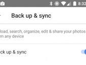 Enabling Back Up & Sync in Google Drive Photos on the Nextbit Robin.