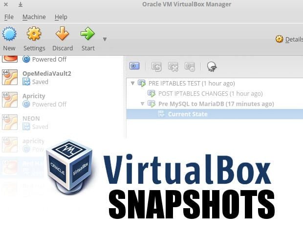 How to use snapshots in VirtualBox