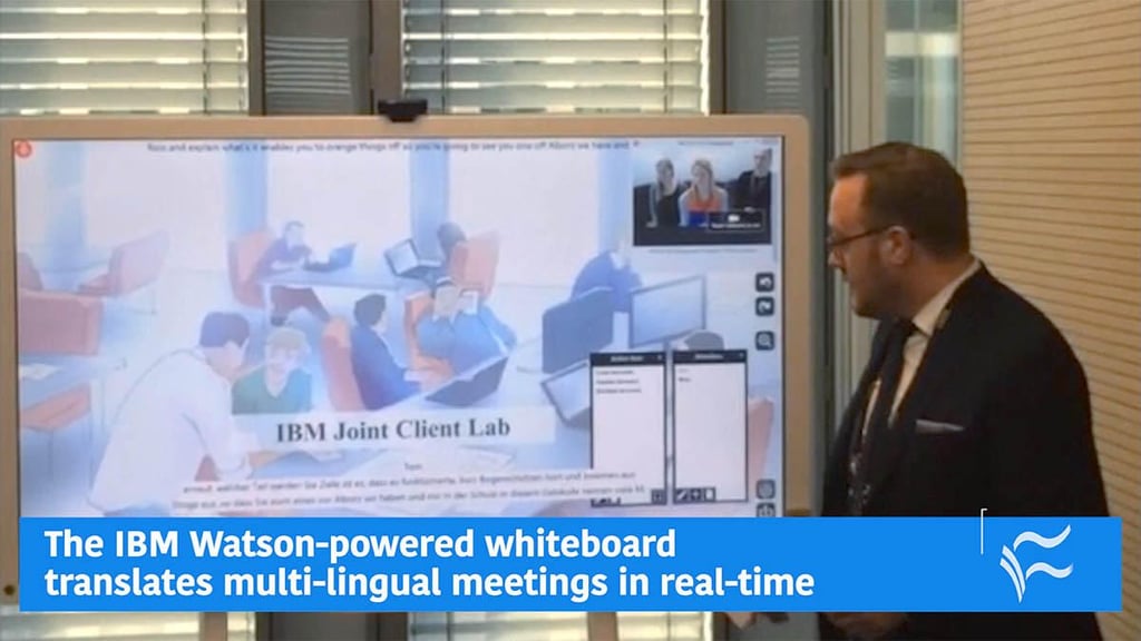 Video: The IBM Watson-powered whiteboard that translates multi-lingual meetings in real-time