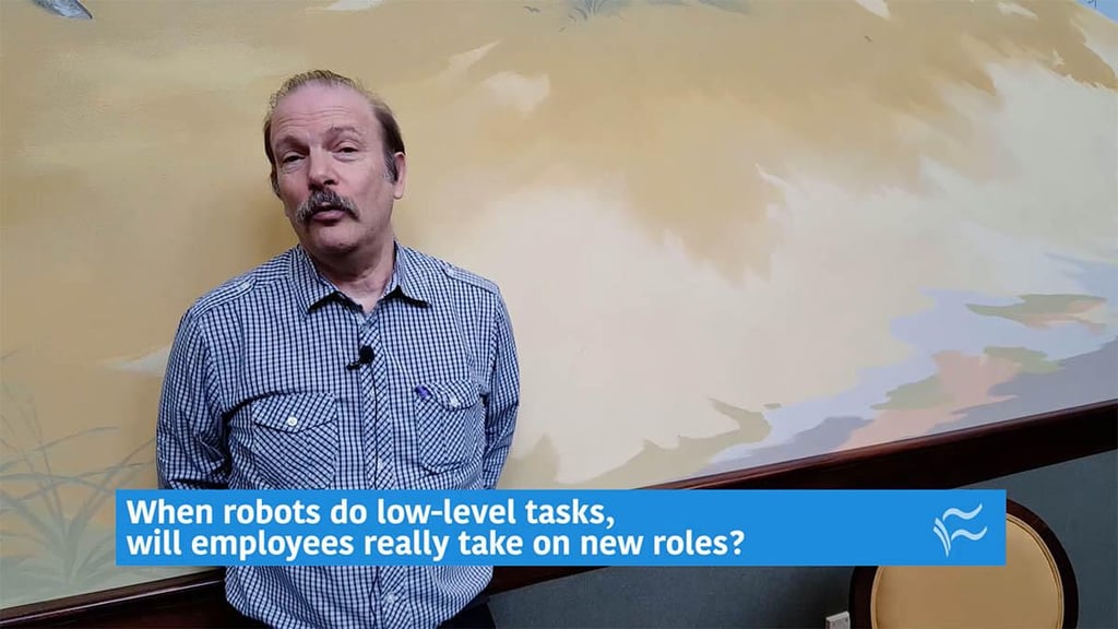 Video: When robots do low-level jobs, will employees really take on new roles?
