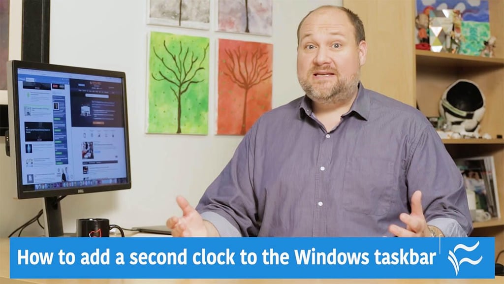 Video: How to add a second clock to the Windows taskbar