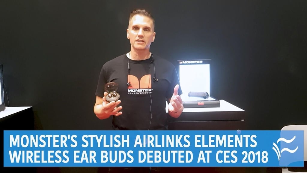 Monster shows off stylish AirLinks Elements wireless ear buds at CES 2018