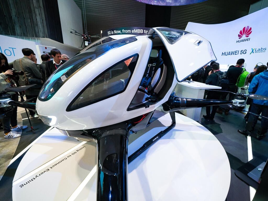 Drones were also everywhere at MWC 2018