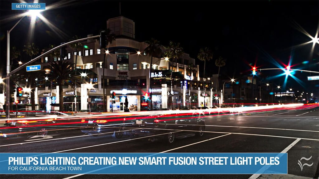 Philips Lighting creating new smart streetlight poles for a California beach town