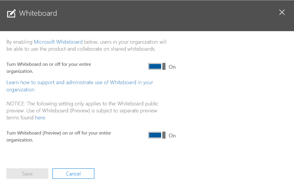 How to enable access to Microsoft Whiteboard for Windows 10