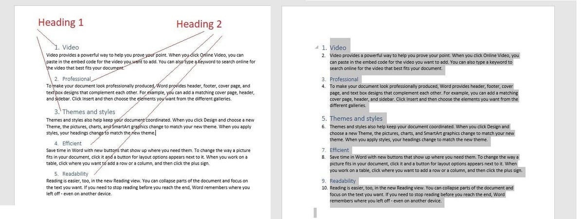 How To Create Multilevel Numbered Headings In Word Auto Assign ...