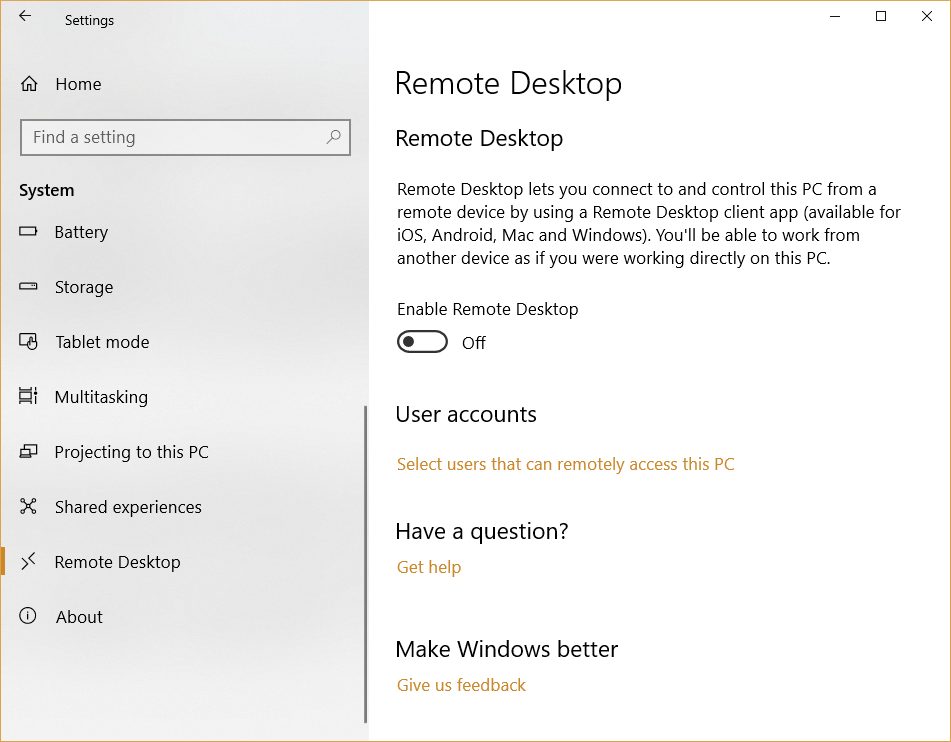 How to activate and use a remote desktop in Windows 10 | TechRepublic