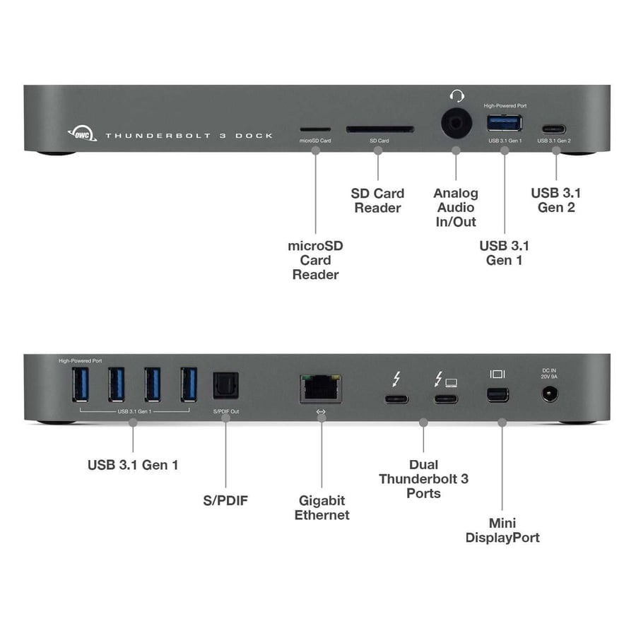 OWC launches 14-port Thunderbolt 3 dock to pair with 2018 MacBook Air